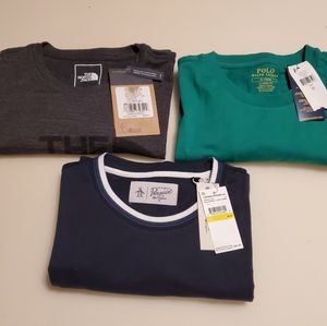 Ralph Lauren, Pinguin & North Face 3 T -Shirts Men